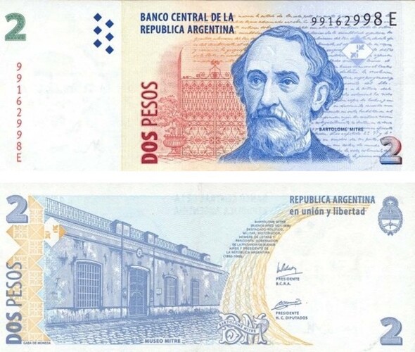 Argentina  2002 | 2 Pesos P-352 Estado: AU